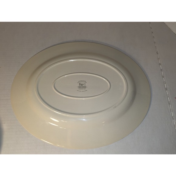 Pier 1 Imports Macintosh 14" Oval Serving Platter Earthenware - England - Picture 6 of 9